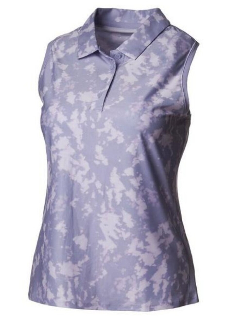 Nike Women’s Lavender Tie-Dye Sleeveless Polo Tank Golf Pickle Ball Dri Fit Sm